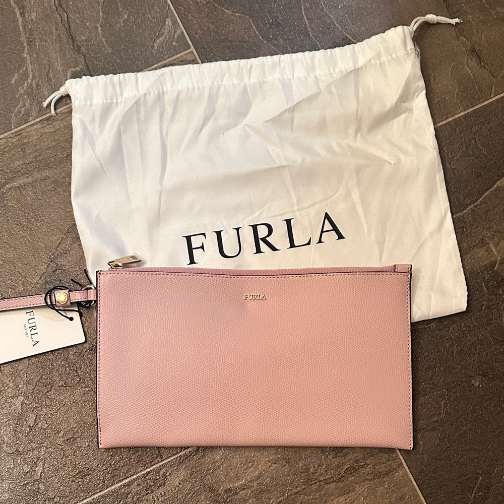 Furla Blush Pink Wristlet Clutch